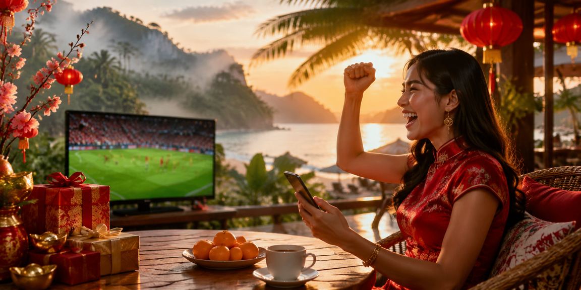 Pengguna a7iii di Langkawi mengikuti perlawanan kriket langsung melalui telefon pintar
